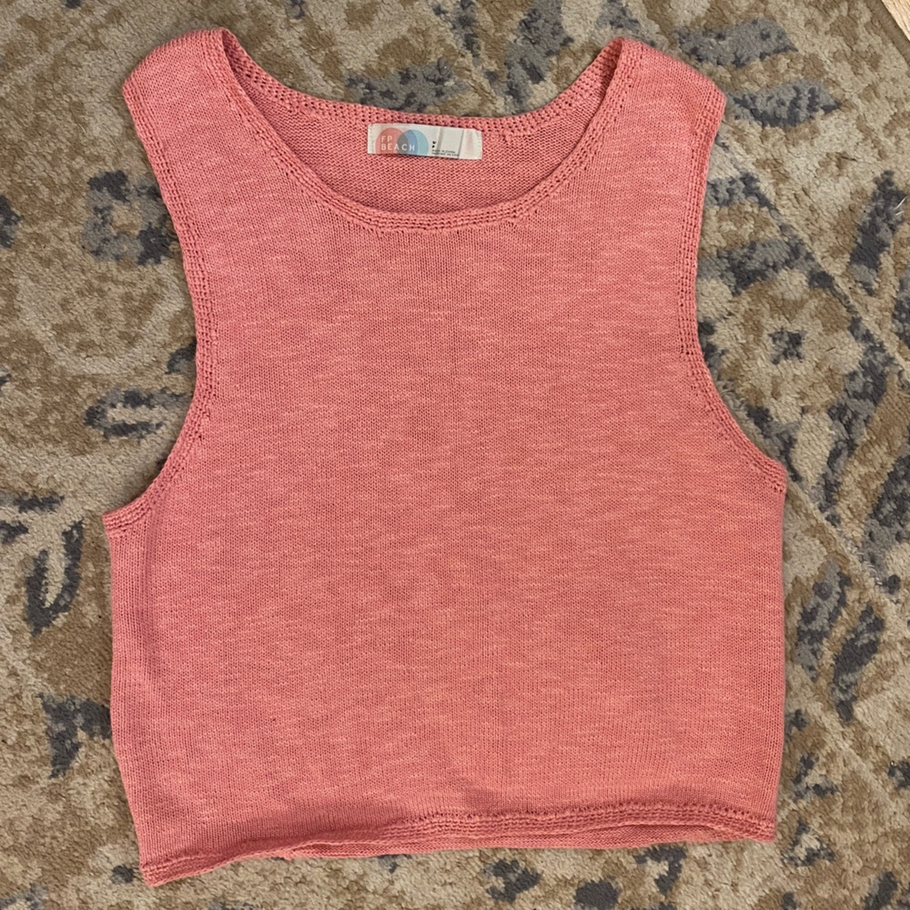 Pink Free People Sweater Vest Tank Women’s Sz S - FP Beach